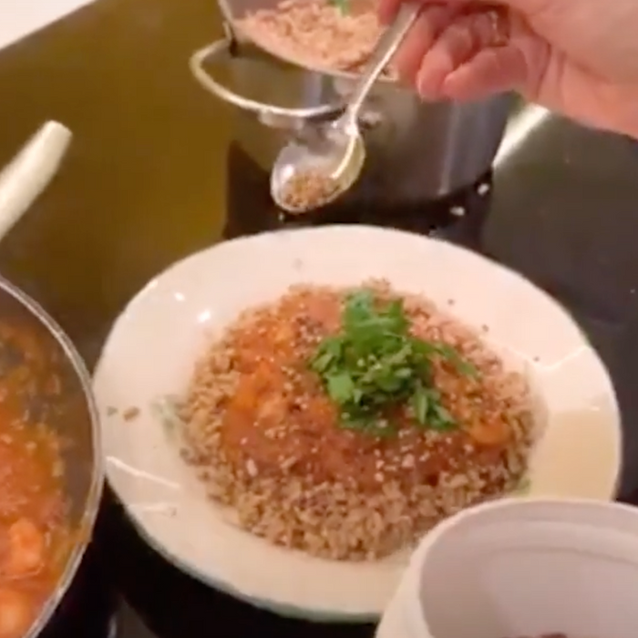 SkinnyLove proof recept: havergraan met scampi en koolrabi