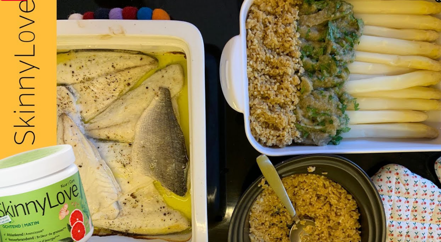 Koken zonder bijkomen: dorade met asperges en een crème van aubergine