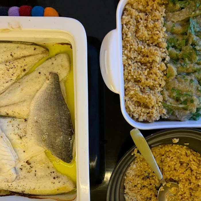 Koken zonder bijkomen: dorade met asperges en een crème van aubergine